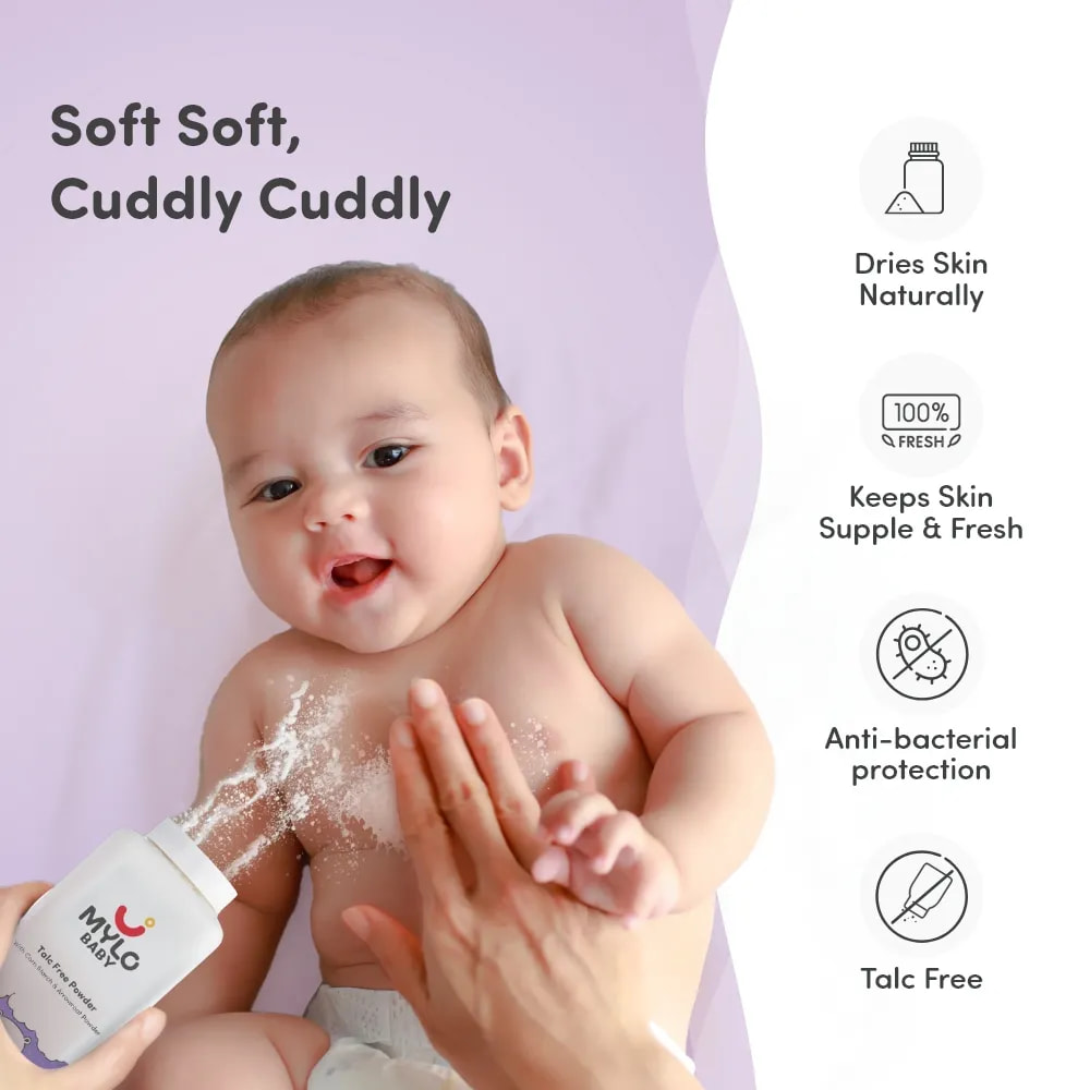 Baby Powder for Kids | Made Safe Australia Certified | Absorbs Extra Oil | Relieves Itchiness | Softens Skin | Safe for all skin types - 300 gm