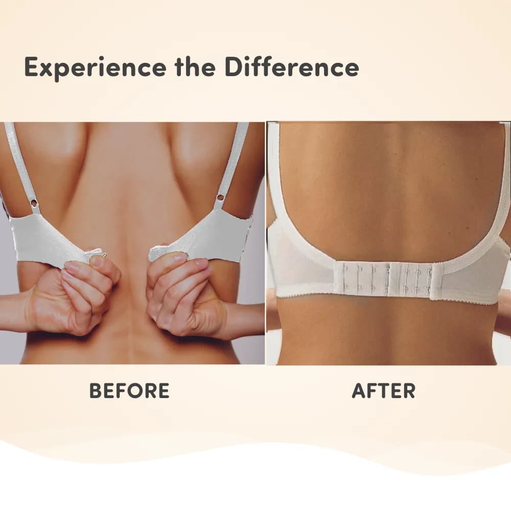 Bra Extenders with Extra Elastic Hooks | Makes Bra Comfortable | Increases Bra Band Strength - White - Pack of 3