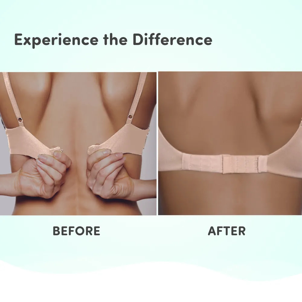 Bra Extenders with Extra Elastic Hooks | Makes Bra Comfortable | Increases Bra Band Strength - Skin - Pack of 3