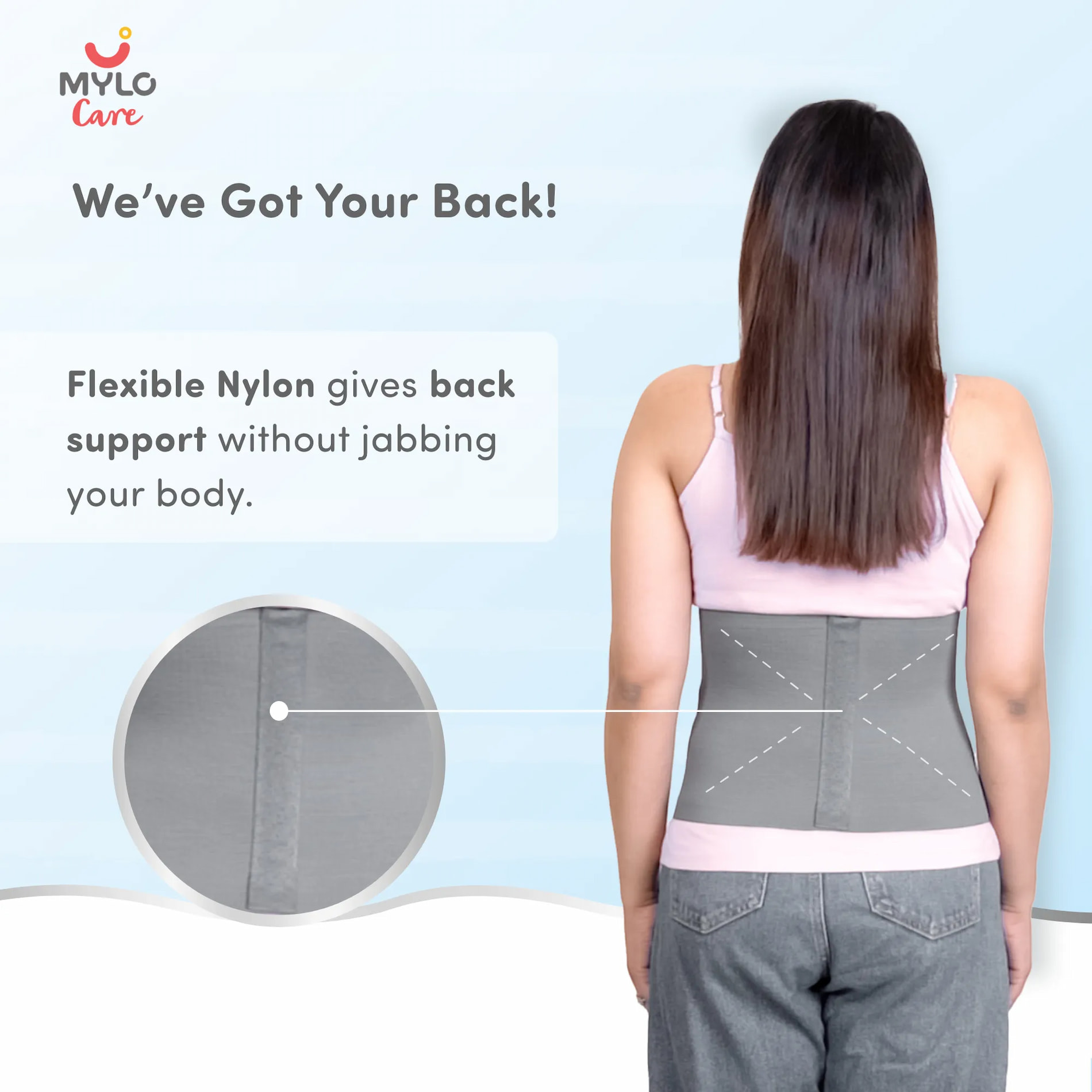 Post Pregnancy Belt After Delivery | Tightens Tummy | Improves Posture | Provides Back Support | Belly fat Loss Belt | Comfortable & Lightweight - L