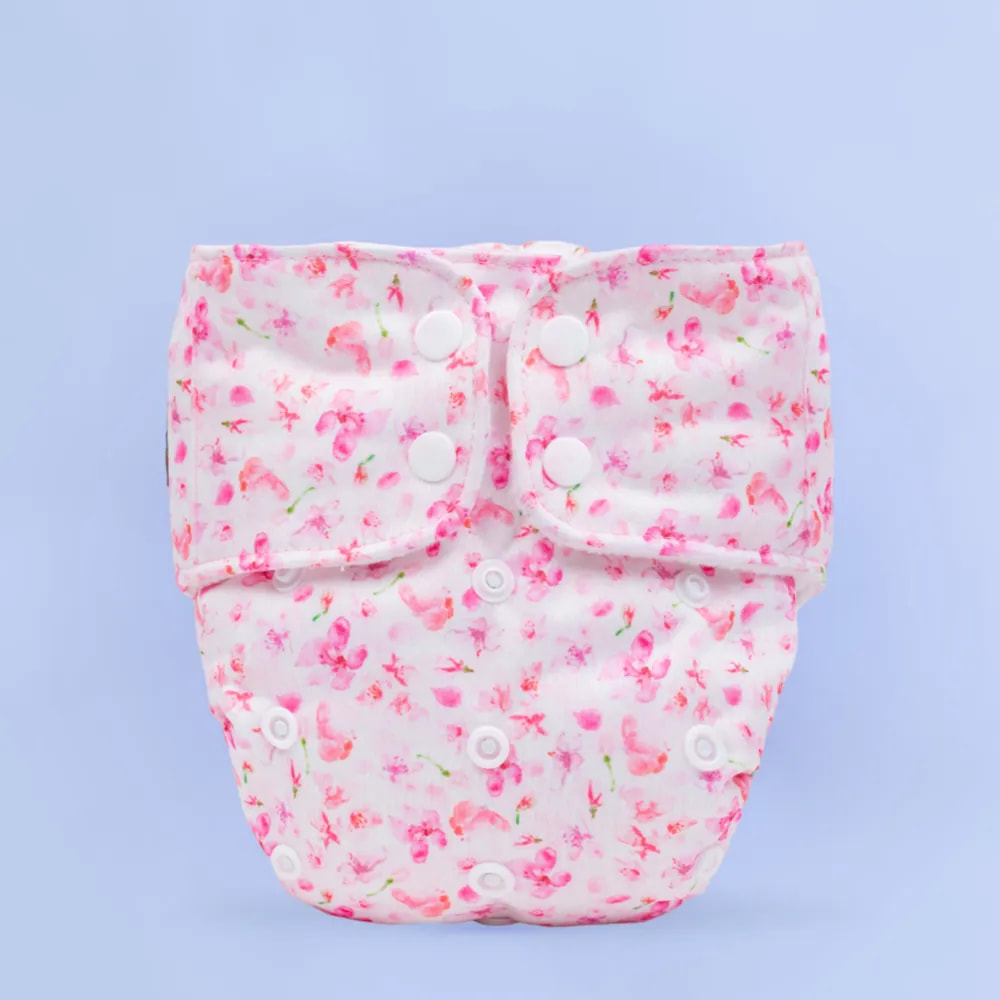 Adjustable & Reusable Cloth Diaper - Cherry Blossom - Pack of 1