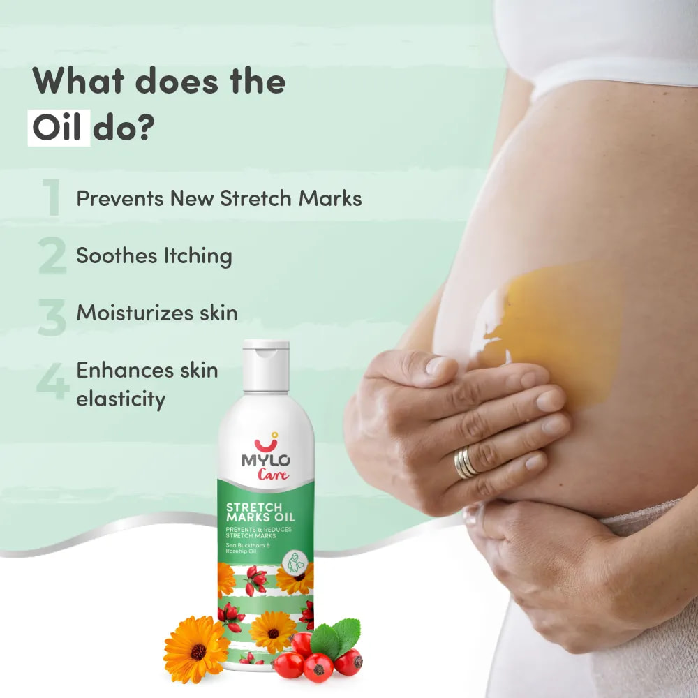 Stretch Marks Combo - Removes Scars | Made with Natural Ingredients | Tightens Skin - (Stretch Mark Oil - 100 ml, Stretch Marks Cream - 100ml