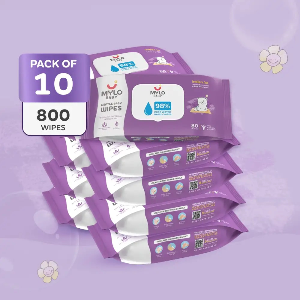 Gentle Baby Wipes with Lid - Pack of 10