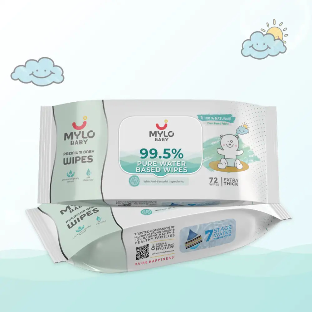 99.5% Ultra Pure Water- Based Premium Wipes - Pack of 2