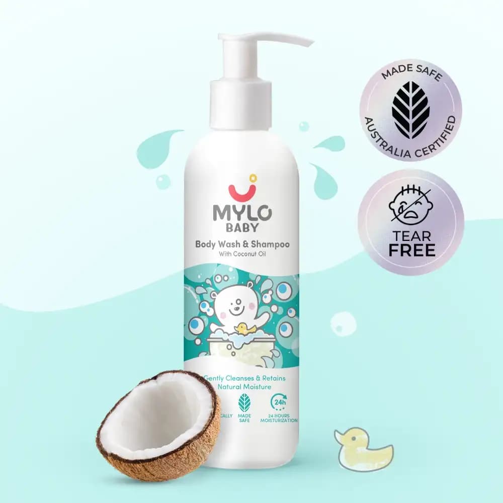 Baby Shampoo and Body Wash | Gentle Cleansing Head-to-Toe | Tear Free Formulation | Retains Natural Moisture | Dermatologically Tested | Made Safe Certified- 100 ml