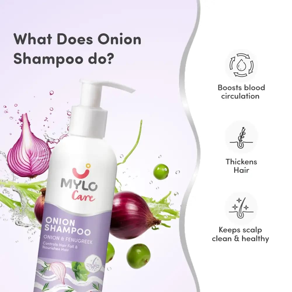 Anti Hairfall Onion Care Kit - Reduces Hair Fall | Nourishes Hair | Improves Scalp Health - Oil (200 ml), Shampoo (200 ml) & Conditioner (200 ml)