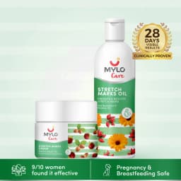 Stretch Marks Kit - Removes Scars | Made with Natural Ingredients | Tightens Skin - (Stretch Mark Oil - 100 ml, Stretch Marks Cream - 100ml)
