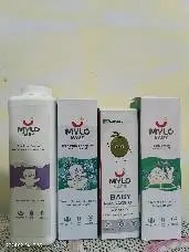 Baby Bath Essentials - Baby Body Wash & Shampoo (200 ml) and Mylo Care Baby Lotion (200 ml) | Tear Free Formulation | 24 Hours Moisturization