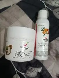 Stretch Marks Kit - Removes Scars | Made with Natural Ingredients | Tightens Skin - (1 Stretch Mark Oil - 100 ml, 2 Stretch Marks Cream - 100ml each)
