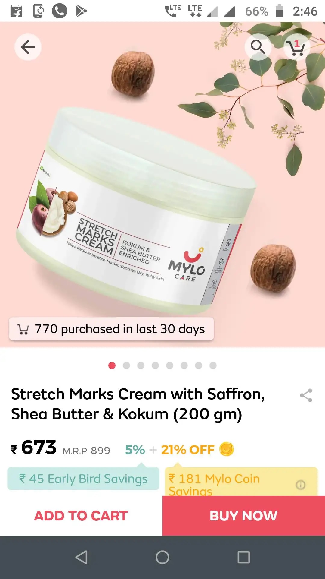 Stretch Marks Oil With Sea Buckthorn, Rosehip, Argan & Coconut Oil | Scars & Stretch Mark Lightening | Natural Skin Care Solution for Pregnant Women - 100ml