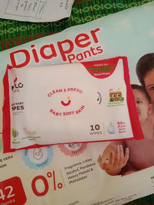 Mylo Baby New Born Diaper Pants | Up to 5Kgs | with Wetness Indicator | 92 Count