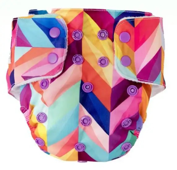 Adjustable Washable & Reusable Cloth Diaper With Absorbent Insert Pad (3M-3Y) | Oeko-Tex Certified | Prevents Rashes - Floral Spring & Rainbow - Pack of 2