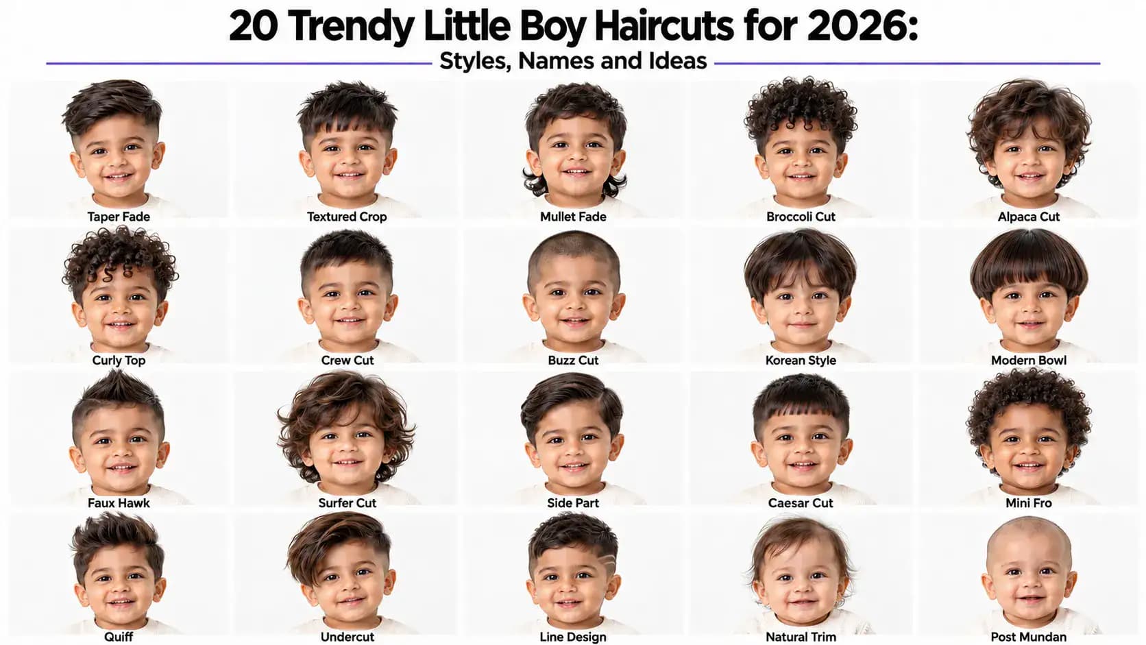 20 Trendy Little Boy Haircuts for 2026: Styles, Names and Ideas