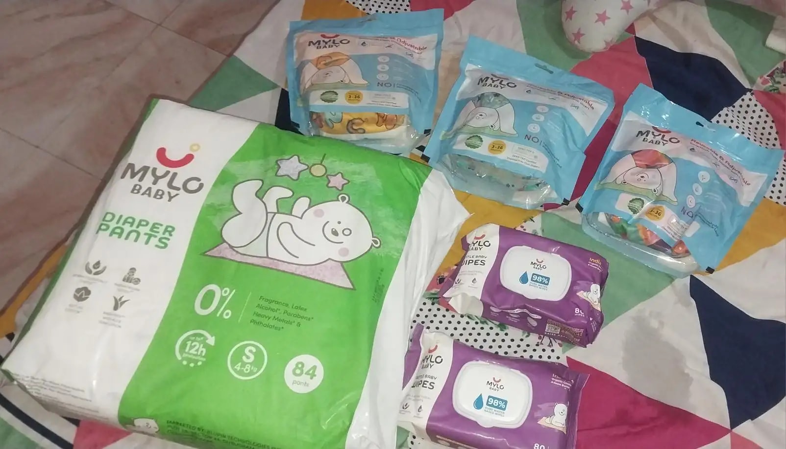 Adjustable Washable & Reusable Cloth Diaper With Dry Feel, Absorbent Insert Pad (3M-3Y) Prevents Rashes - Floral Spring - Pack of 1