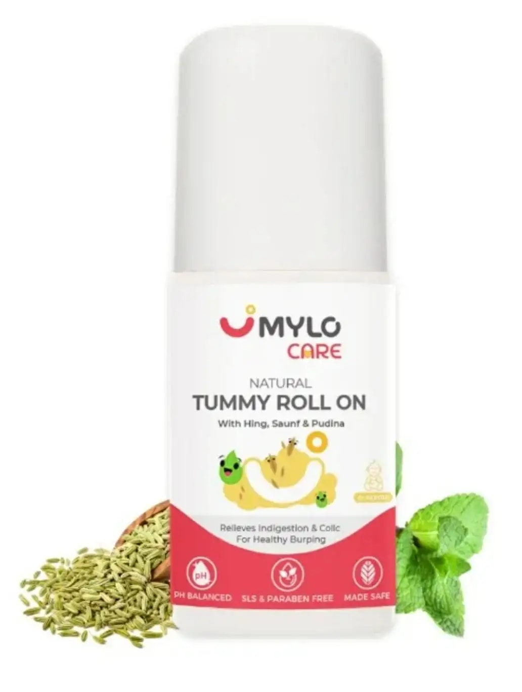 Tummy Roll On For Baby | Made Safe Australia Certified | Relieves Gas & Colic | Promotes Healthy Burping | Reduces Acid Reflux | 40 ml