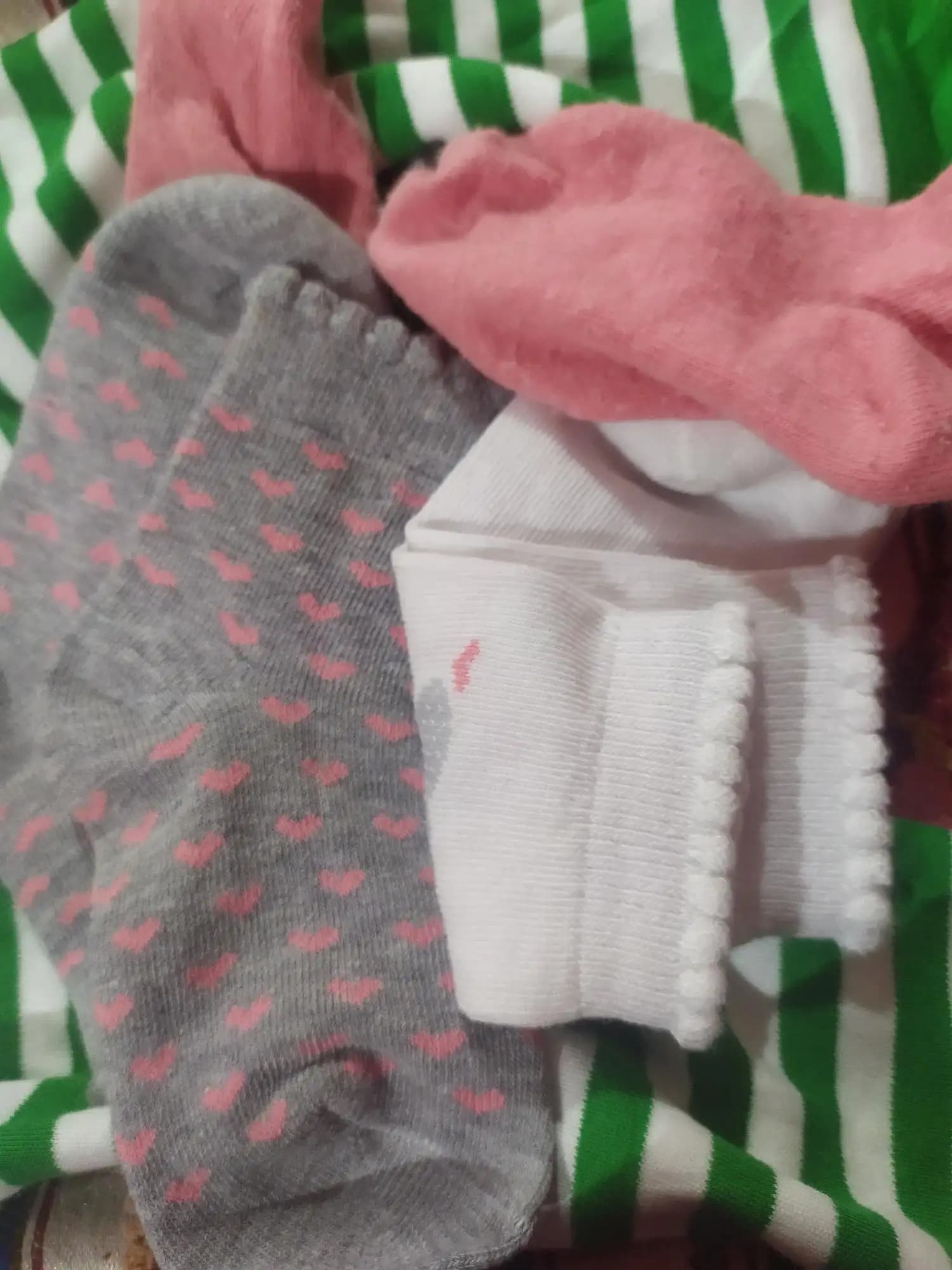 Baby Socks 12-24 Months | Elasticated & Antibacterial | Breathable, Shrinkable, Sweat & Wear Resistant | Unisex Grey Striped & Solid | Pack of 3