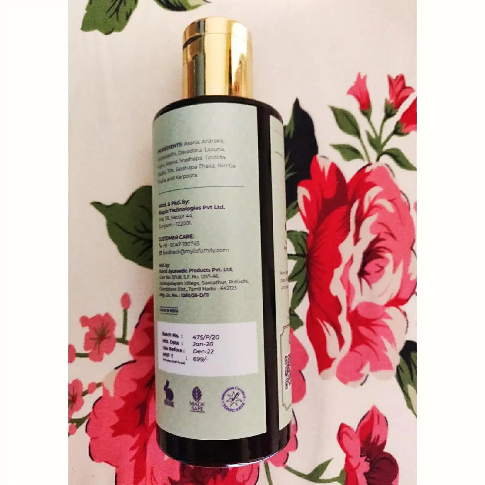 Ayurvedic Pain Relief Massage Oil - Nivarini Thailam (200 ml)