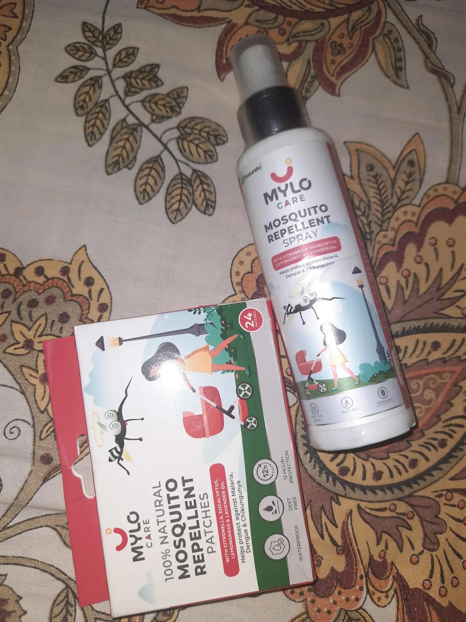 Baby Mosquito Spray (100 ml) & Mosquito Patches for Kids (24 Patches) | 100% Natural Ingredients | Protect Against Dengue, Malaria, Chikungunya | 12 Hour Protection