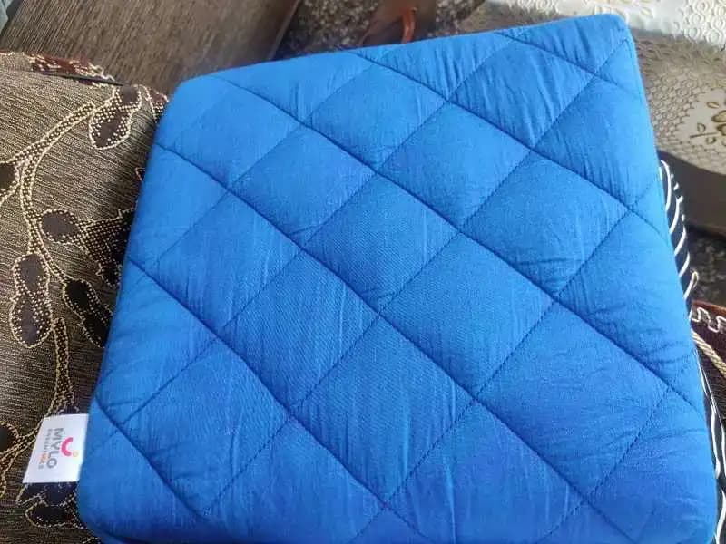 Multipurpose Maternity Wedge Pillow with Quilted Cover for Pregnancy Support - Blue