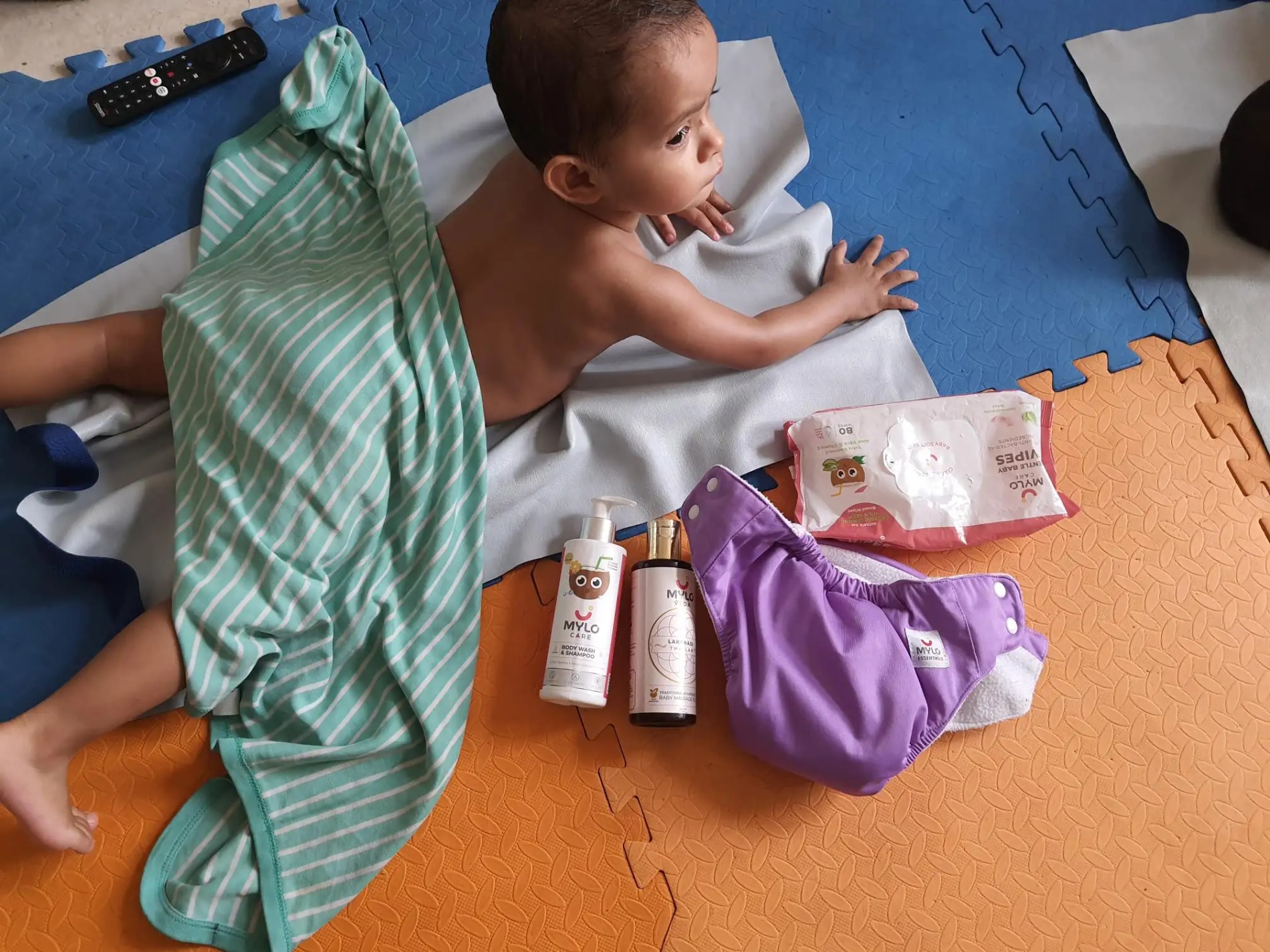 Mylo Herb Enriched Baby Massage Oil - 200 ml | Pack of 2 | Dermatologically Tested | Made Safe Certified | Nourishes Skin | Strengthens Immunity | Ayurvedic Preparation