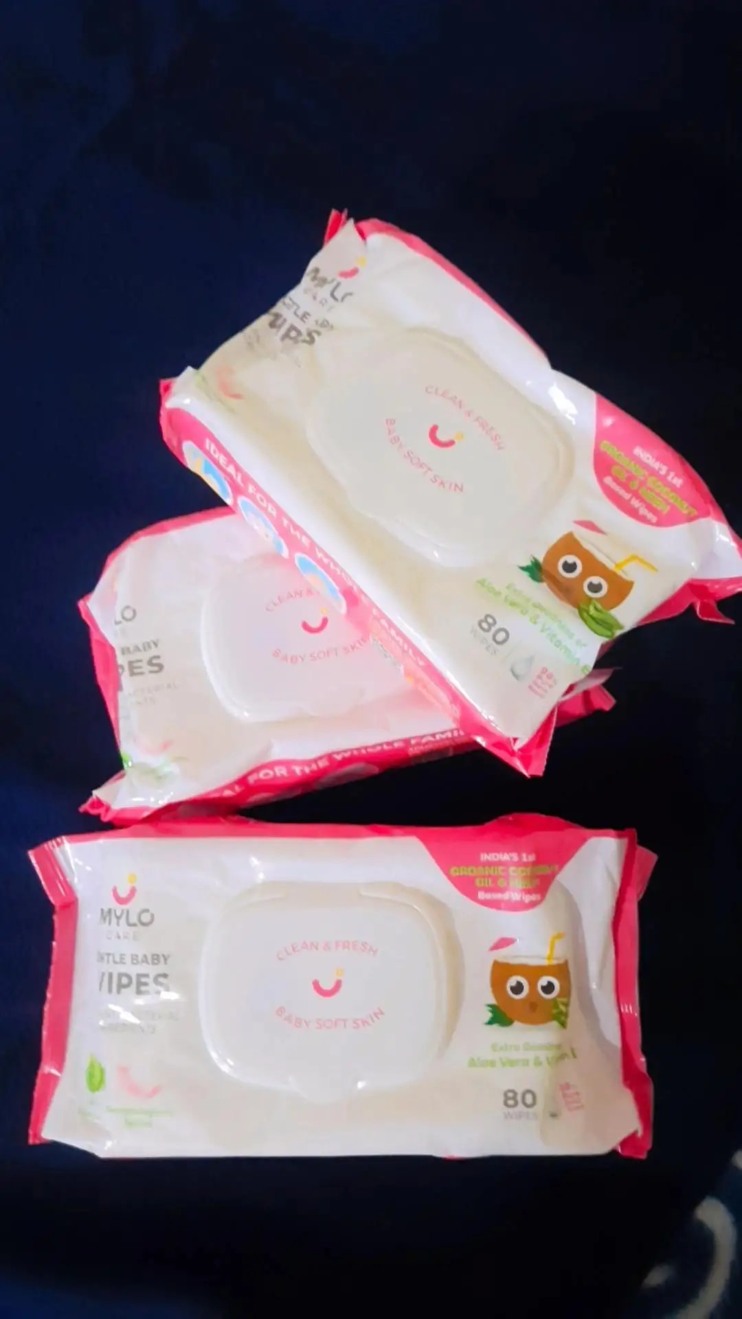 Gentle Baby Wipes With Lid - Organic Coconut Oil, Neem, Aloe Vera and Vitamin E | 98% Pure Water | Dermatologically Tested (Pack of 6) - 72 Wipes Per Pack