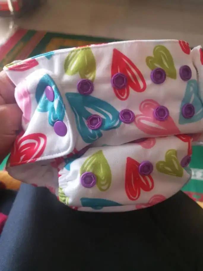 Adjustable Washable & Reusable Cloth Diaper With Dry Feel, Absorbent Insert Pad (3M-3Y) Prevents Rashes - Floral Spring - Pack of 1