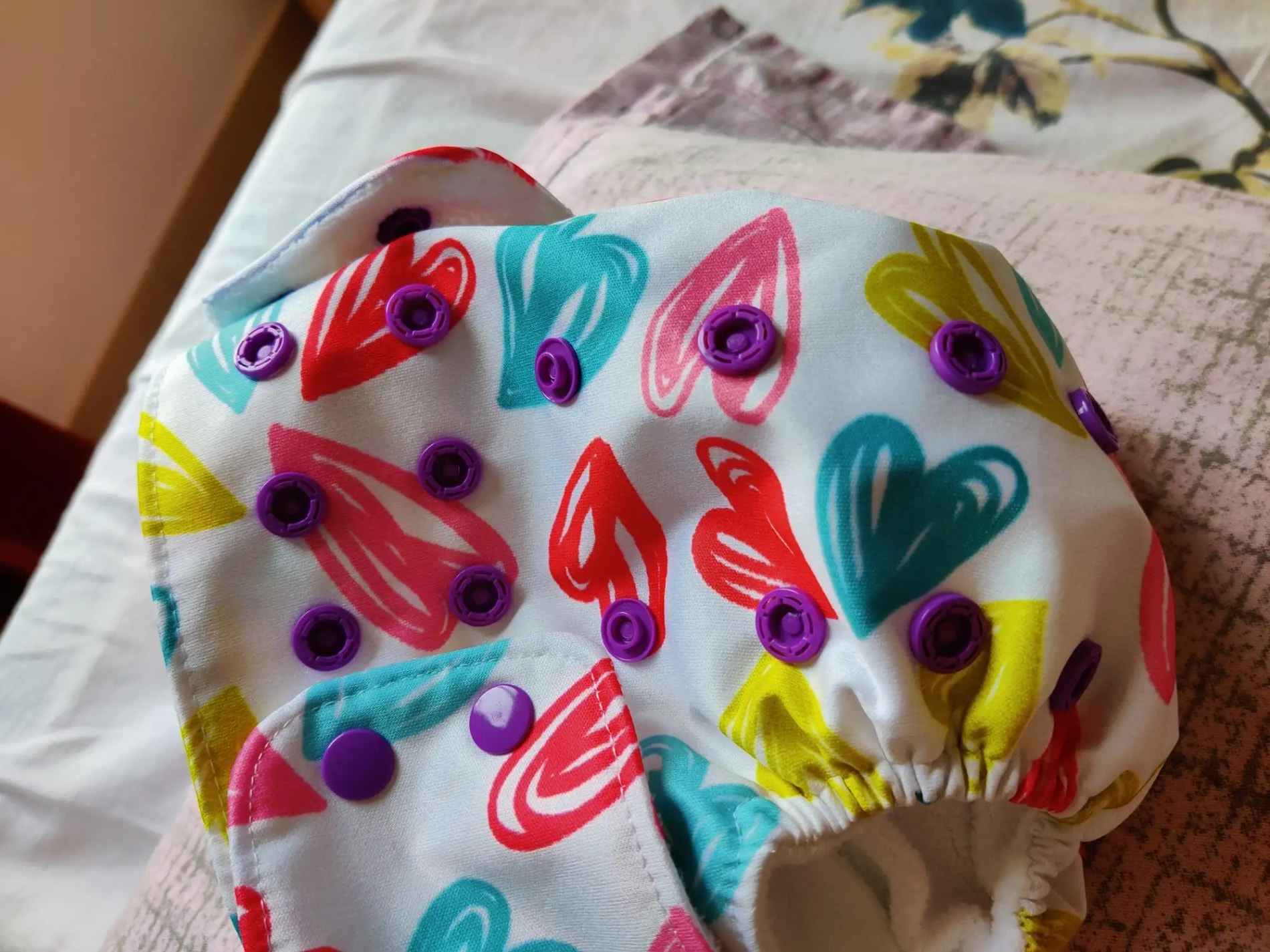 Adjustable Washable & Reusable Cloth Diaper With Absorbent Insert Pad (3M-3Y) | Oeko-Tex Certified | Prevents Rashes - Floral Spring & Rainbow - Pack of 2