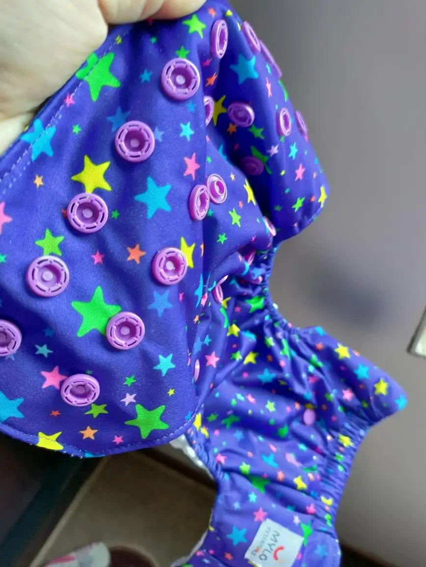 Adjustable Washable & Reusable Cloth Diaper With Dry Feel, Absorbent Insert Pad (3M-3Y) Prevents Rashes - Floral Spring - Pack of 1
