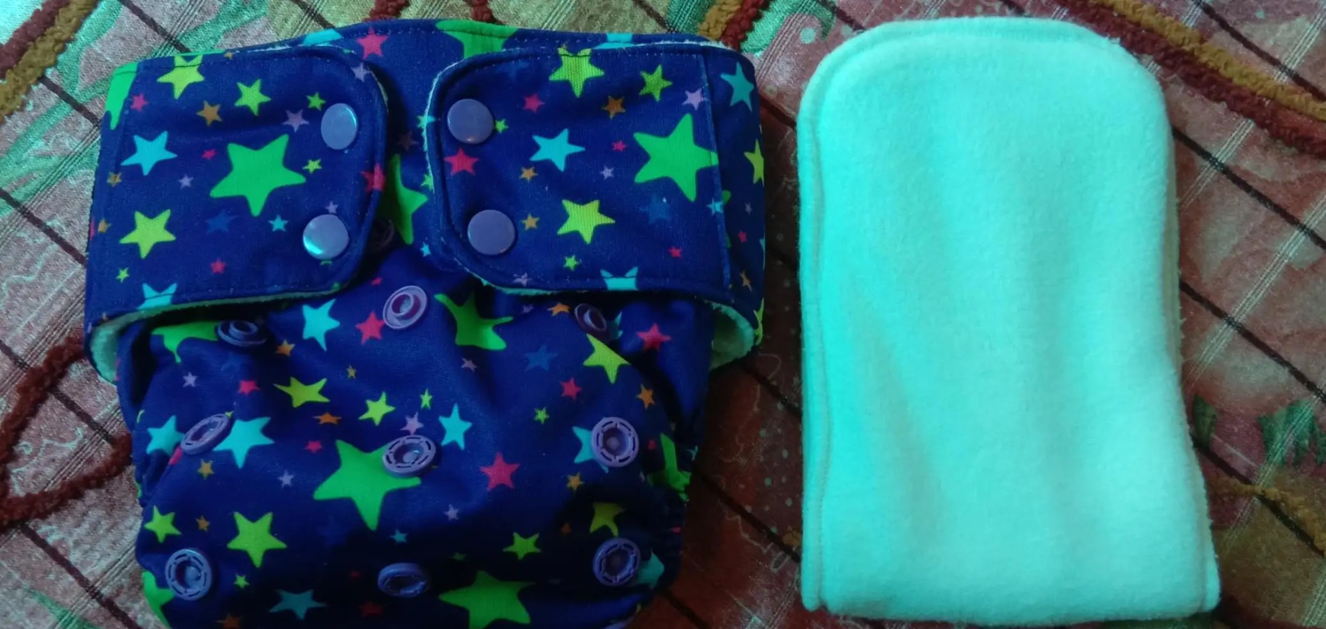 Adjustable Washable & Reusable Cloth Diaper With Dry Feel, Absorbent Insert Pad (3M-3Y) Prevents Rashes - Floral Spring - Pack of 1
