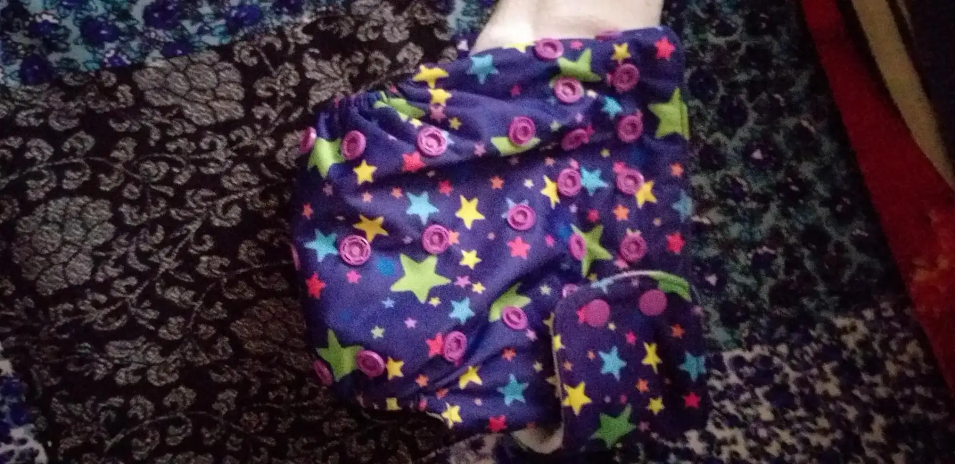 Adjustable Washable & Reusable Cloth Diaper With Dry Feel, Absorbent Insert Pad (3M-3Y) Prevents Rashes - Floral Spring - Pack of 1