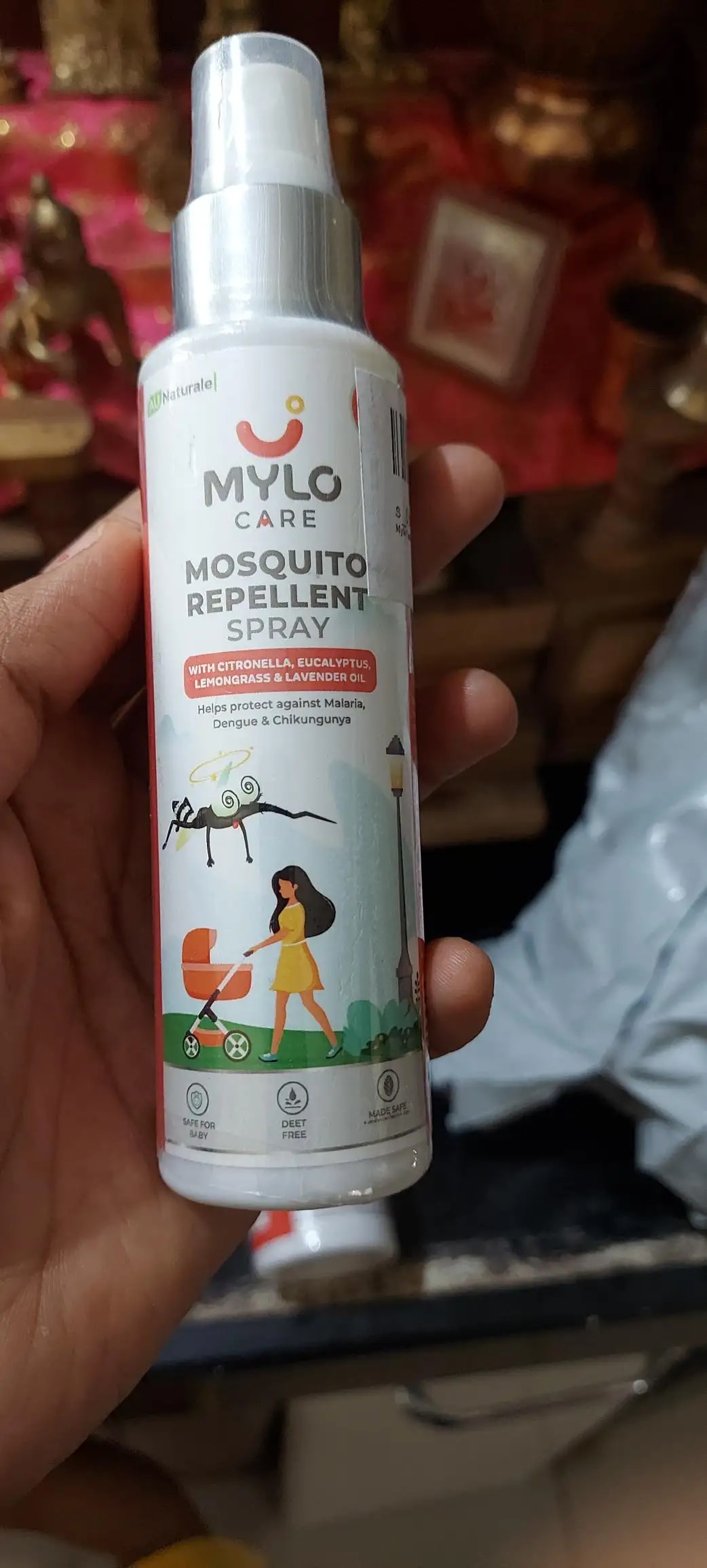 Baby Mosquito Spray | 100% Natural Ingredients | Protects Against Dengue, Malaria, Chikungunya | 100 ml - Pack of 2