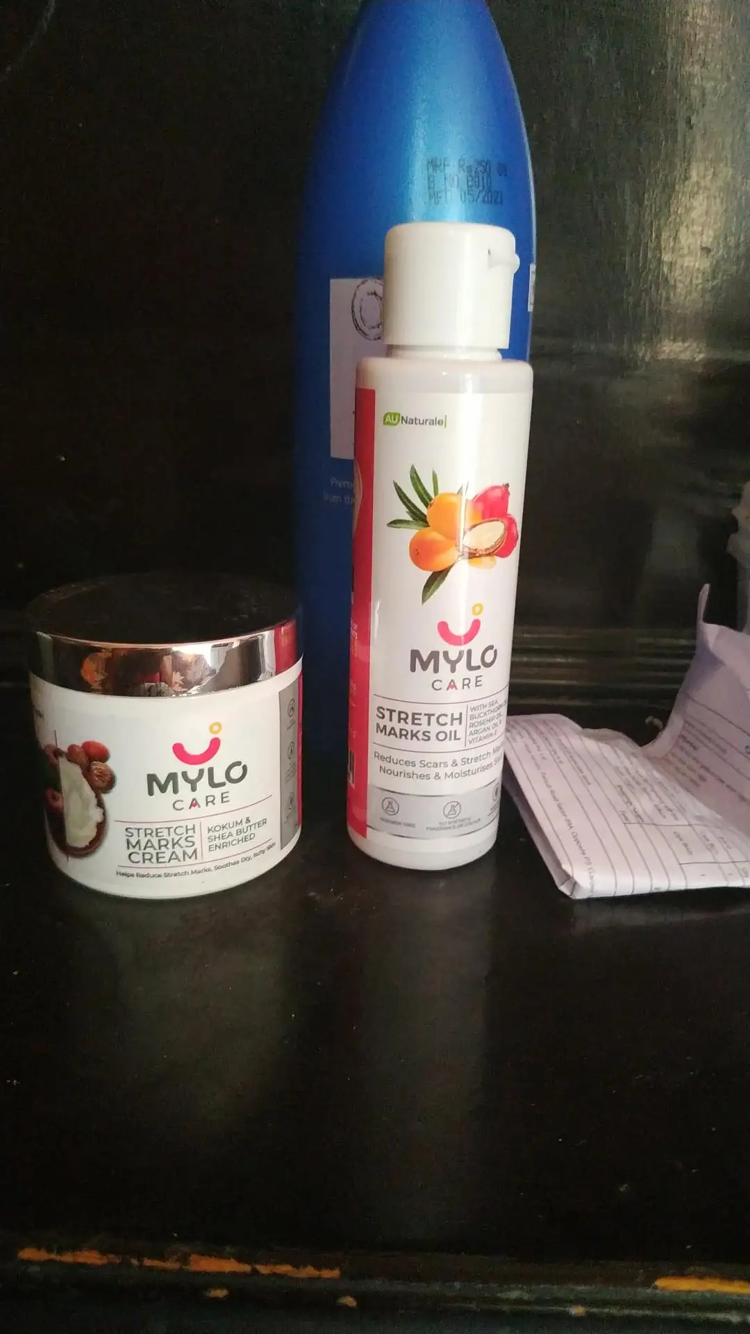 Stretch Marks Kit - Removes Scars | Made with Natural Ingredients | Tightens Skin - (1 Stretch Mark Oil - 100 ml, 2 Stretch Marks Cream - 100ml each)