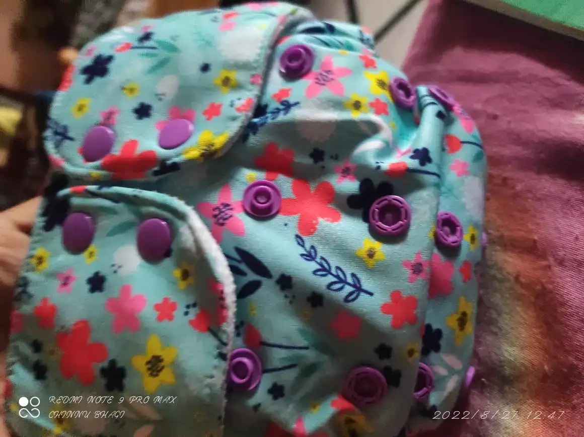 Adjustable Washable & Reusable Cloth Diaper With Absorbent Insert Pad (3M-3Y) | Oeko-Tex Certified | Prevents Rashes - Floral Spring & Rainbow - Pack of 2