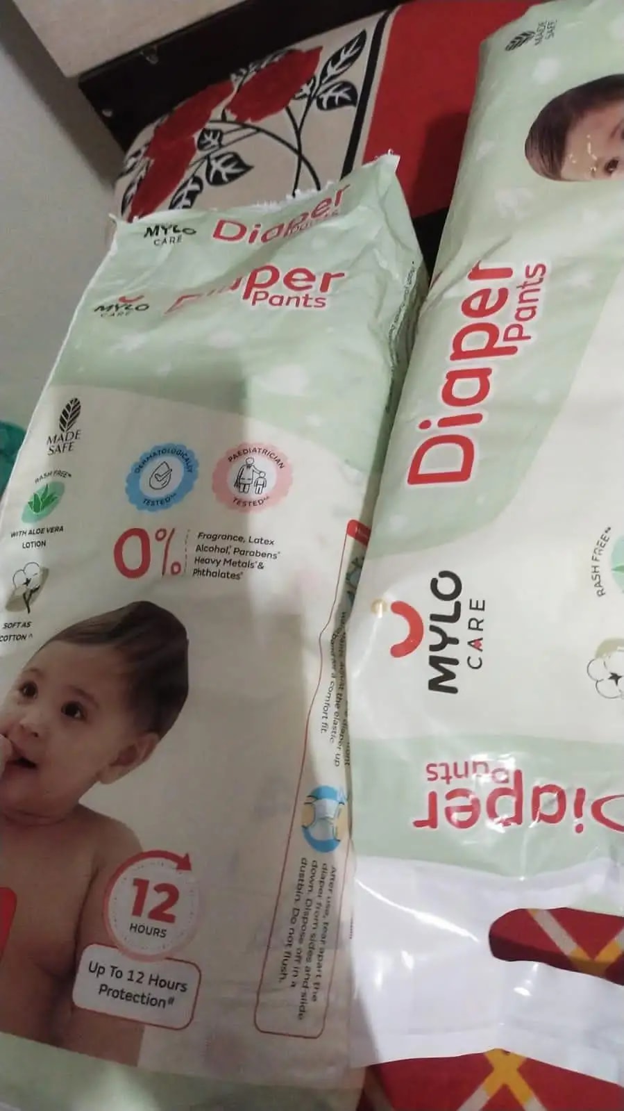 Mylo Baby New Born Diaper Pants | Up to 5Kgs | with Wetness Indicator | 92 Count