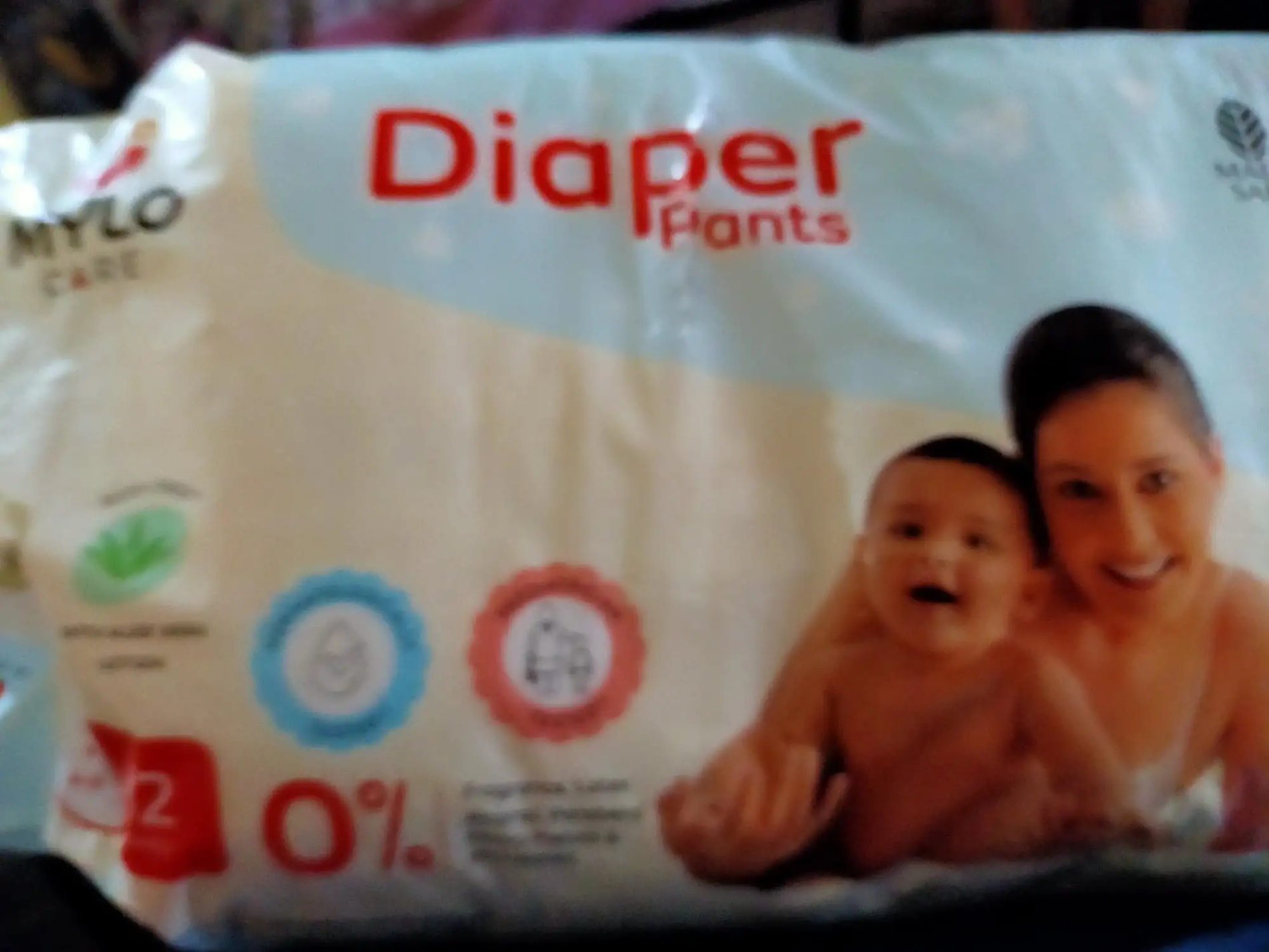 Mylo Baby New Born Diaper Pants | Up to 5Kgs | with Wetness Indicator | 92 Count
