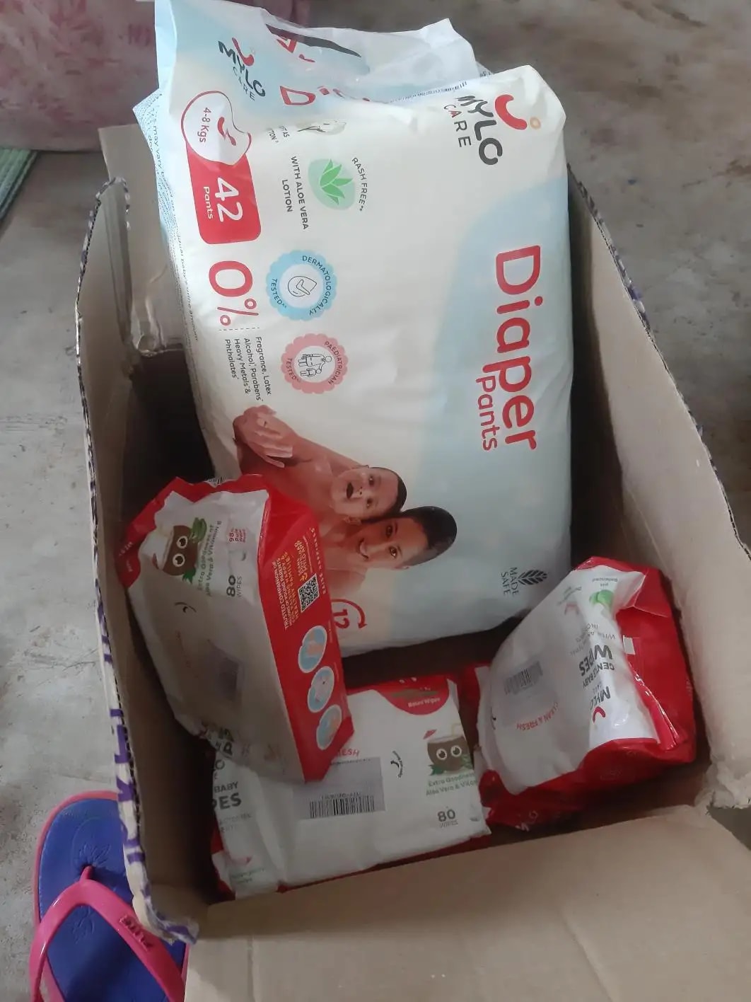 Mylo Baby New Born Diaper Pants | Up to 5Kgs | with Wetness Indicator | 92 Count