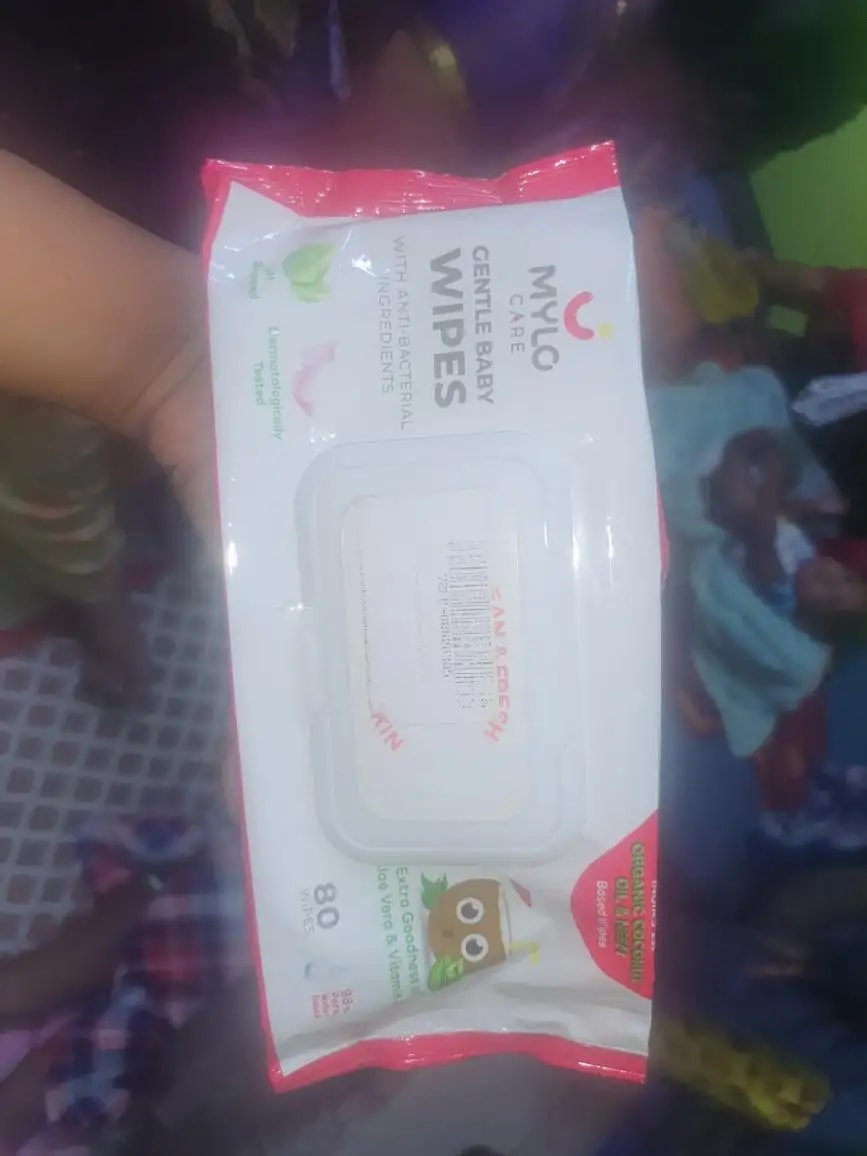 Gentle Baby Wipes With Lid - Organic Coconut Oil, Neem, Aloe Vera and Vitamin E | 98% Pure Water | Dermatologically Tested (Pack of 6) - 72 Wipes Per Pack
