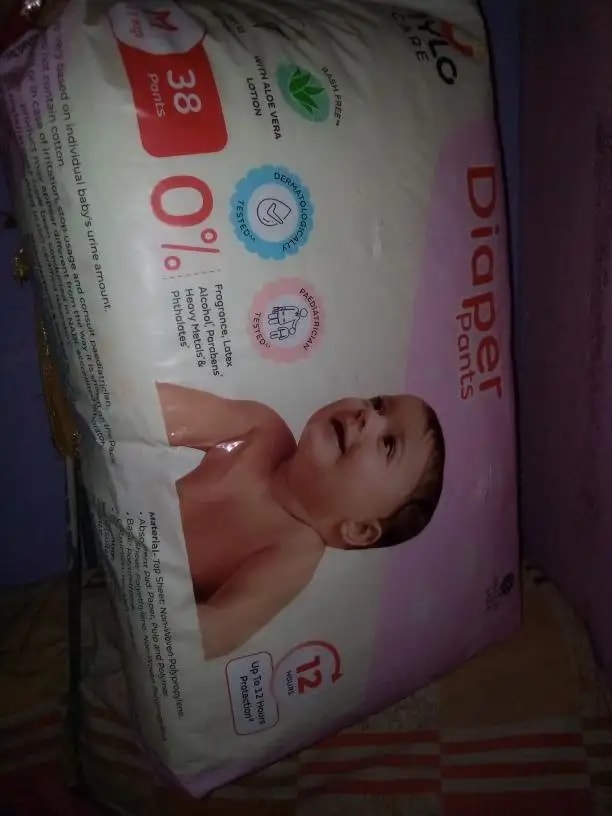 Mylo Baby New Born Diaper Pants | Up to 5Kgs | with Wetness Indicator | 92 Count