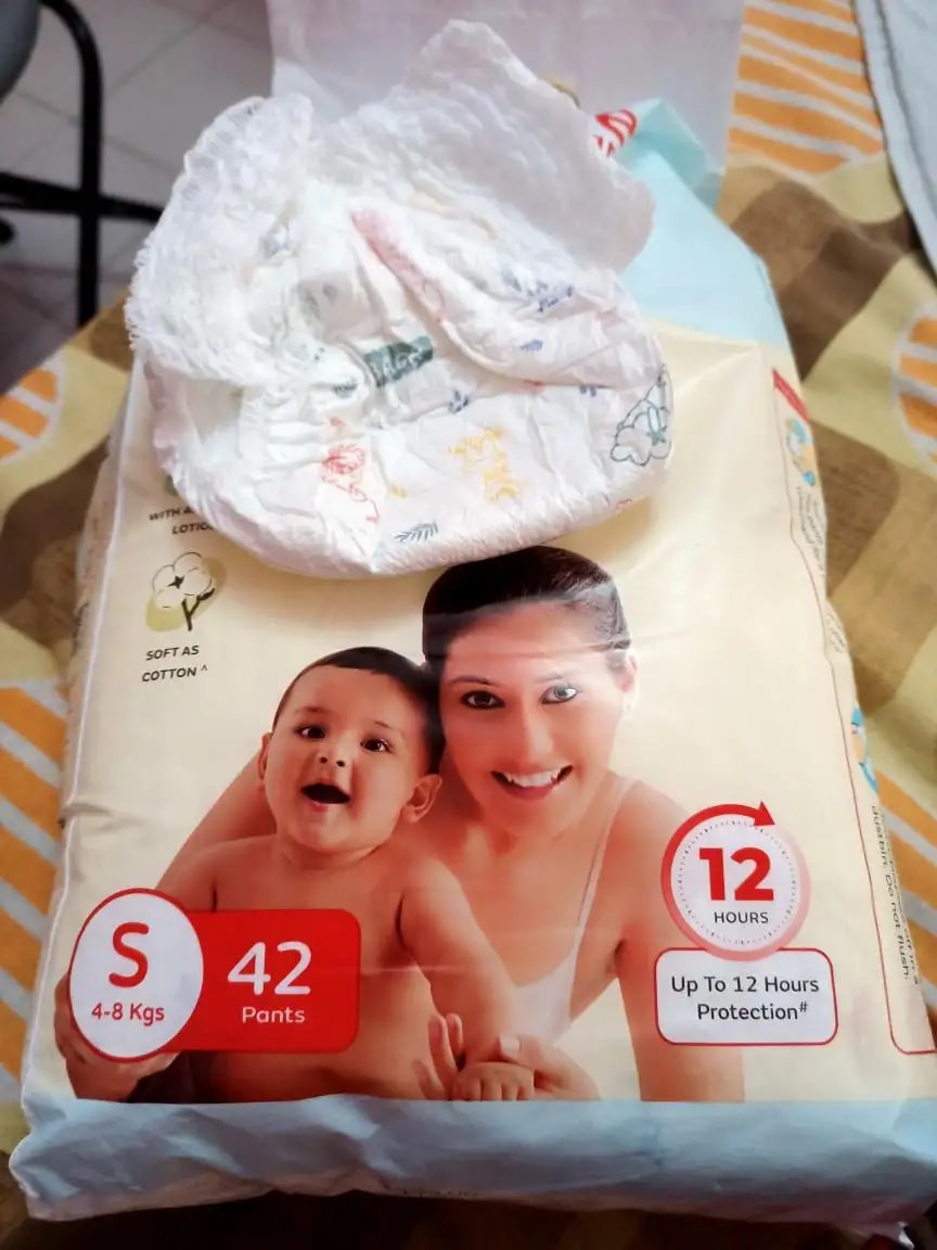 Mylo Baby New Born Diaper Pants | Up to 5Kgs | with Wetness Indicator | 92 Count