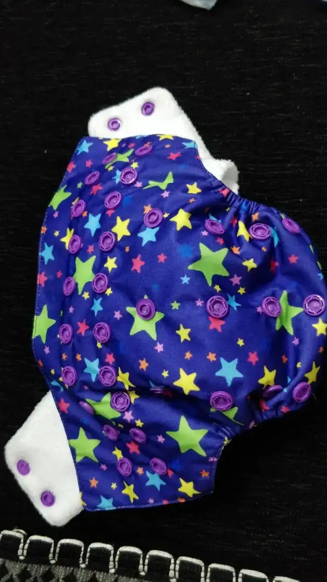Adjustable Washable & Reusable Cloth Diaper With Dry Feel, Absorbent Insert Pad (3M-3Y) Prevents Rashes - Floral Spring - Pack of 1