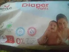 Mylo Baby New Born Diaper Pants | Up to 5Kgs | with Wetness Indicator | 92 Count