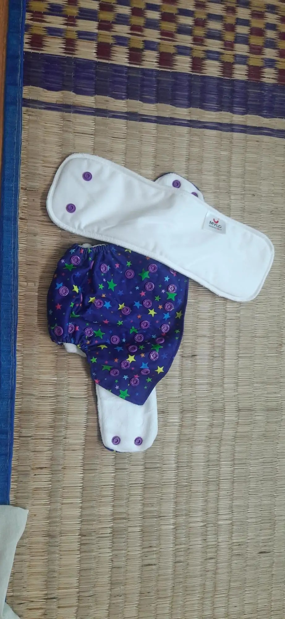 Adjustable Washable & Reusable Cloth Diaper With Dry Feel, Absorbent Insert Pad (3M-3Y) Prevents Rashes - Floral Spring - Pack of 1