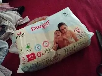 Mylo Baby New Born Diaper Pants | Up to 5Kgs | with Wetness Indicator | 92 Count
