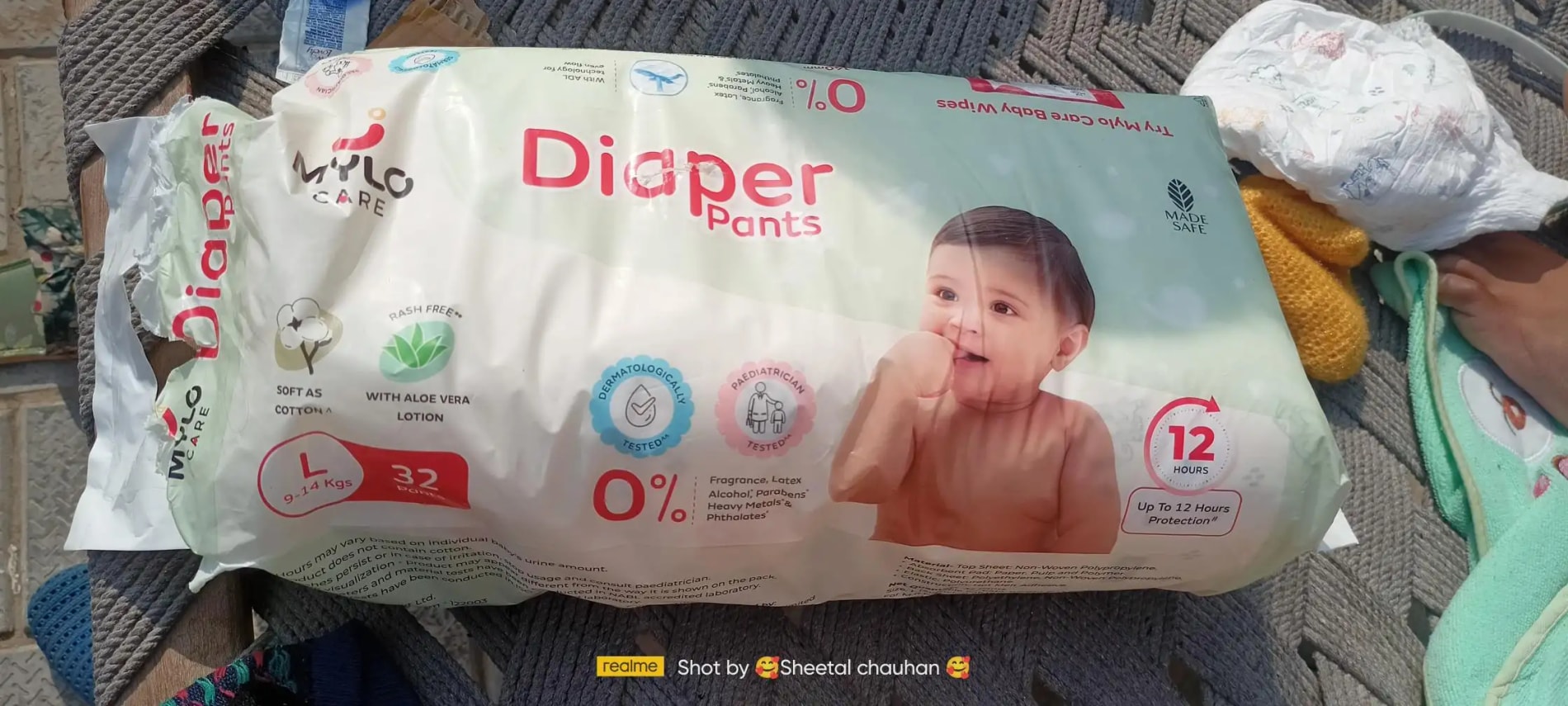 Mylo Baby New Born Diaper Pants | Up to 5Kgs | with Wetness Indicator | 92 Count