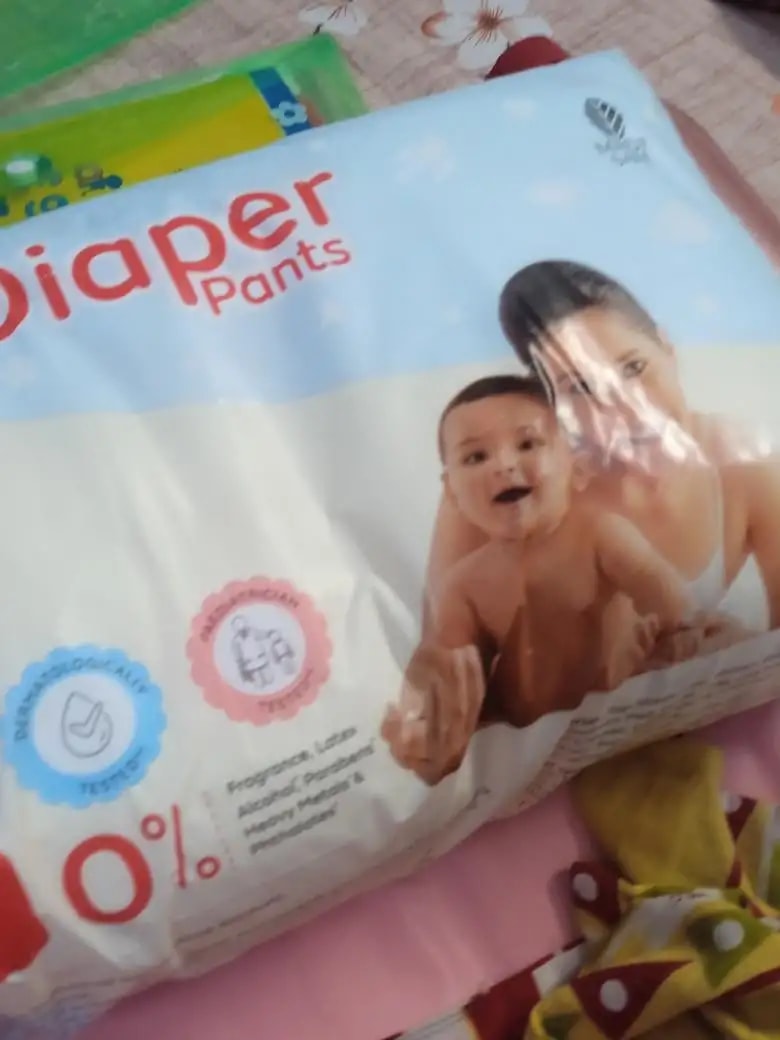 Mylo Baby New Born Diaper Pants | Up to 5Kgs | with Wetness Indicator | 92 Count