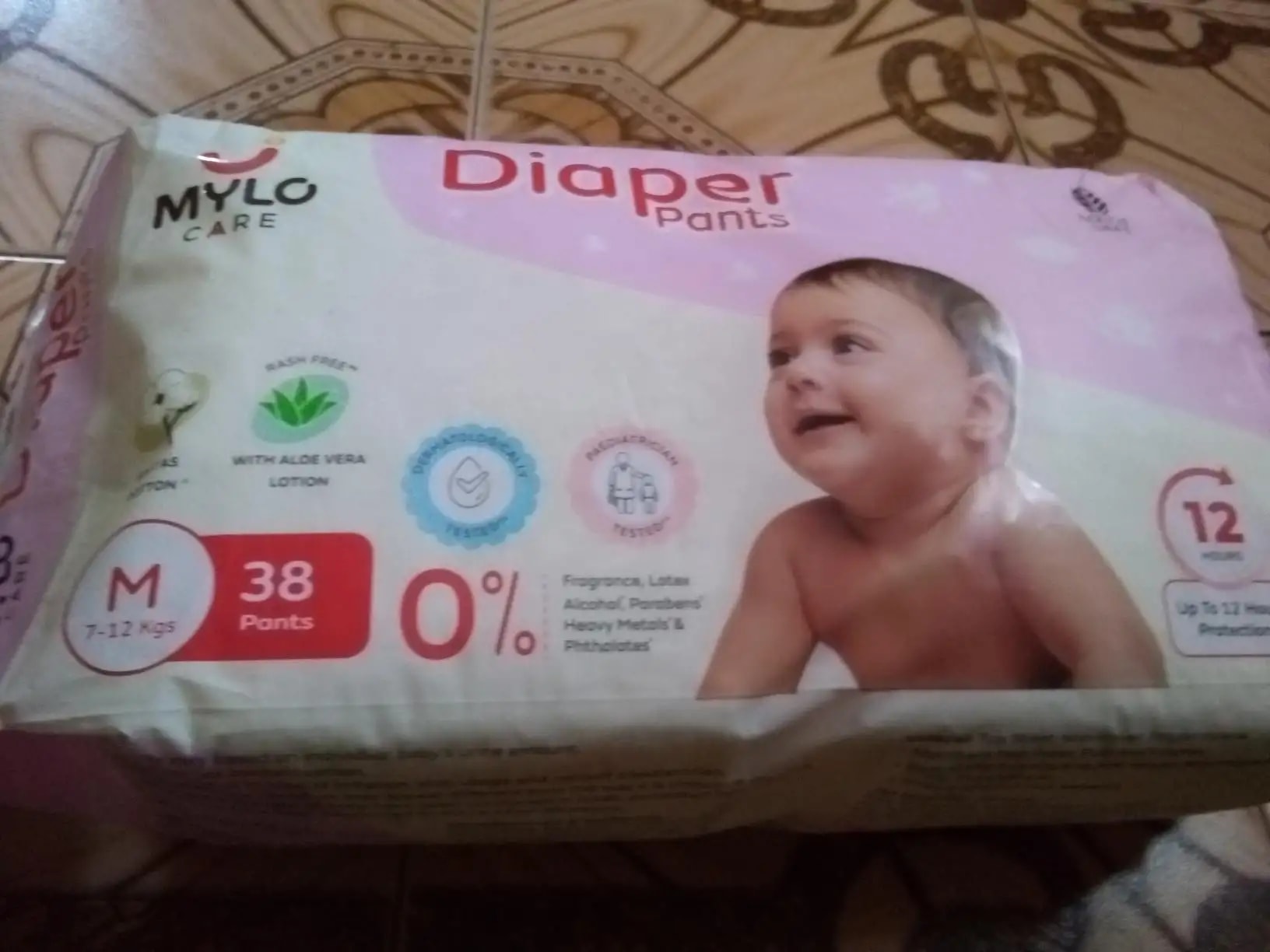 Mylo Baby New Born Diaper Pants | Up to 5Kgs | with Wetness Indicator | 92 Count