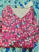 Pre & Post Maternity /Nursing Midi Dress with both sides Zipper for Easy Feeding – Floral - Grey–L