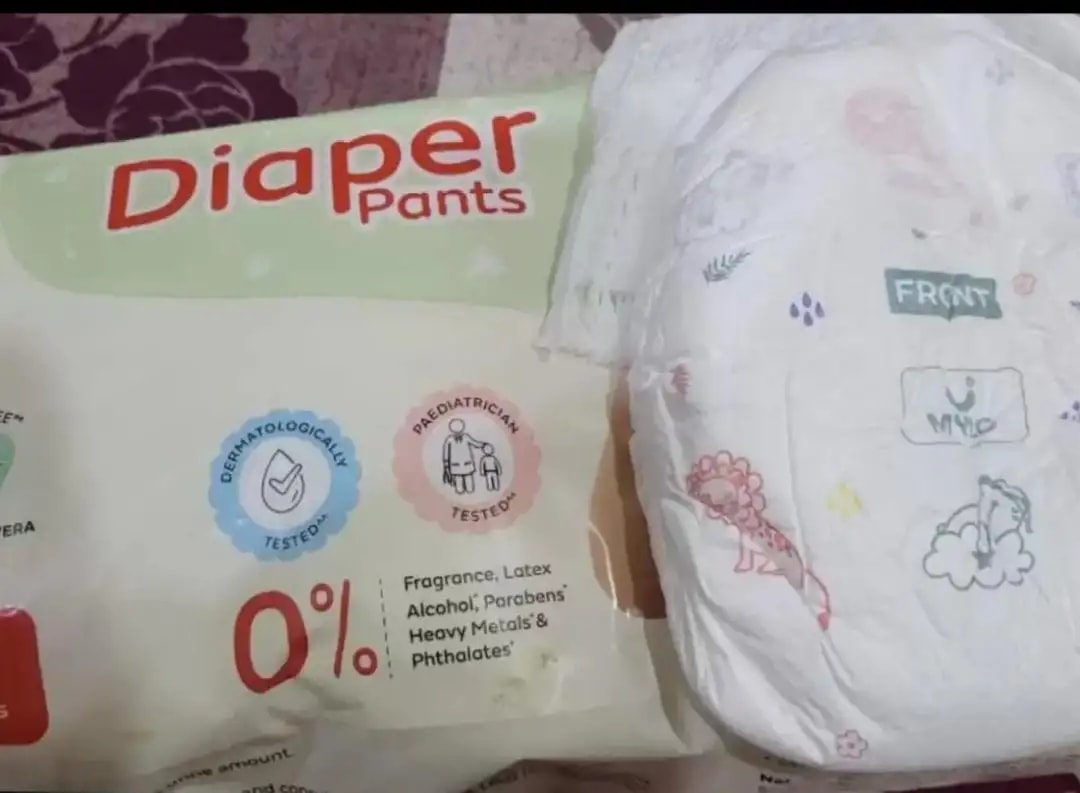 Mylo Baby New Born Diaper Pants | Up to 5Kgs | with Wetness Indicator | 92 Count