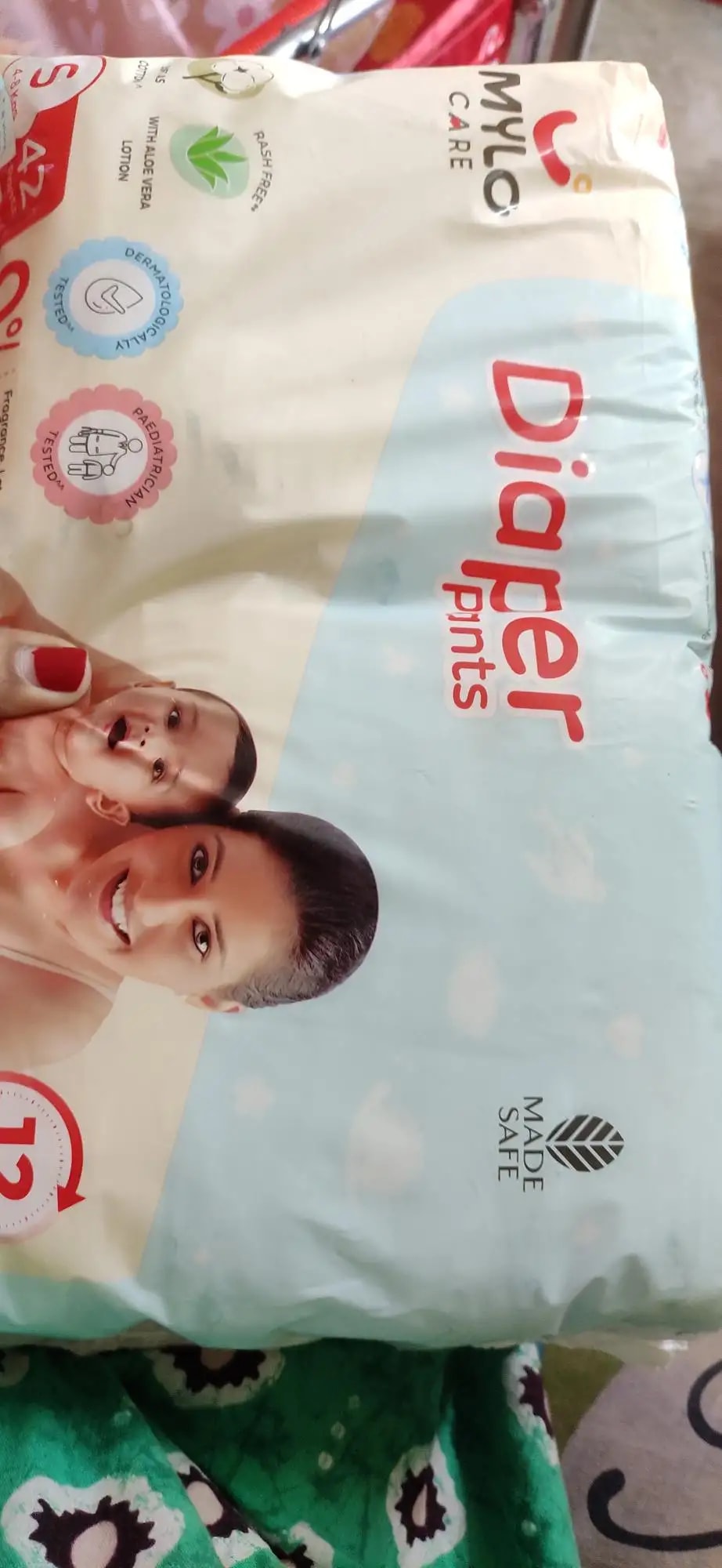 Mylo Baby New Born Diaper Pants | Up to 5Kgs | with Wetness Indicator | 92 Count