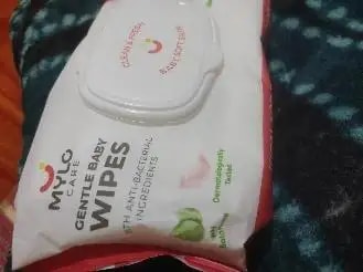 Gentle Baby Wipes With Lid - Organic Coconut Oil, Neem, Aloe Vera and Vitamin E | 98% Pure Water | Dermatologically Tested (Pack of 6) - 72 Wipes Per Pack